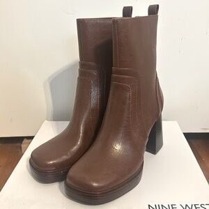 Brown Nine West Dalora boots